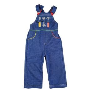 Vintage Kmart Togs Overalls Bibs Size 24 Months Boys Toddler Tools Blue